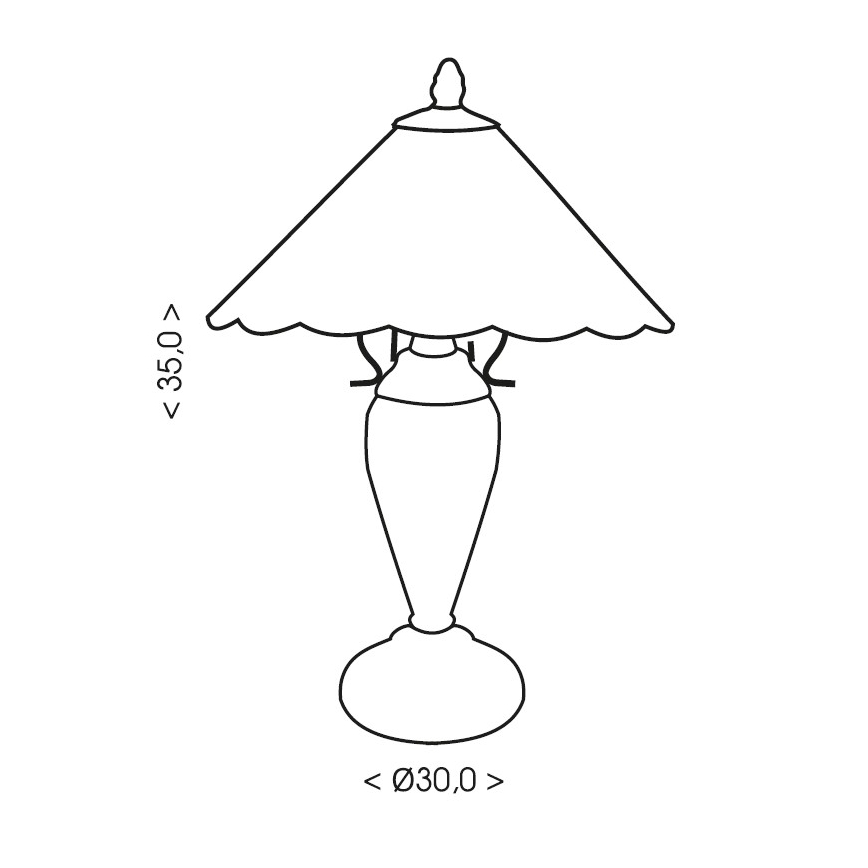 Brilagi - Tiffany Buntglas-Tischlampe FOLIA 1xE27/60W/230V + 1xE14/40W