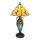 Brilagi - Tiffany-Buntglas-Tischlampe FOLIA 1xE27/60W/230V + 1xE14/40W