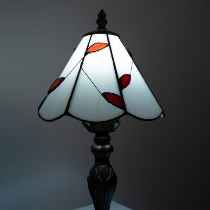 Brilagi - Tiffany Buntglas-Tischlampe FOLIA 1xE27/60W/230V