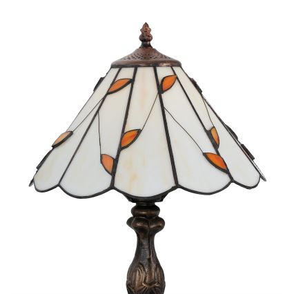 Brilagi - Tiffany-Buntglas-Tischlampe FOLIA 1xE27/60W/230V