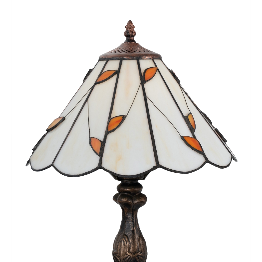 Brilagi - Tiffany-Buntglas-Tischlampe FOLIA 1xE27/60W/230V