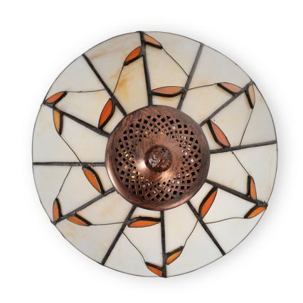 Brilagi - Tiffany-Buntglas-Tischlampe FOLIA 1xE27/60W/230V