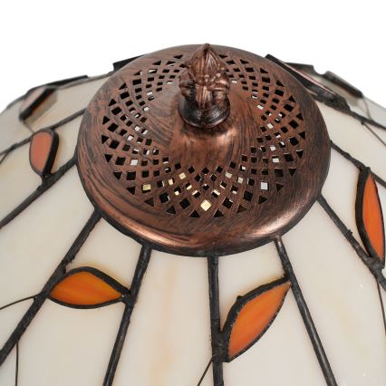 Brilagi - Tiffany-Buntglas-Tischlampe FOLIA 1xE27/60W/230V