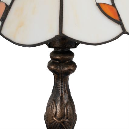 Brilagi - Tiffany-Buntglas-Tischlampe FOLIA 1xE27/60W/230V