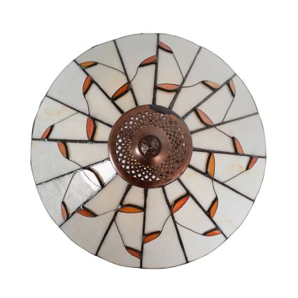 Brilagi - Tiffany-Buntglas-Tischlampe FOLIA 1xE27/60W/230V