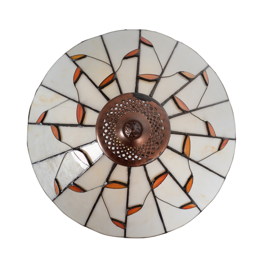 Brilagi - Tiffany-Buntglas-Tischlampe FOLIA 1xE27/60W/230V