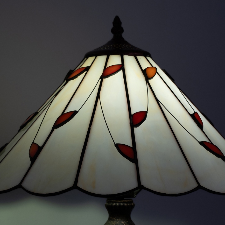 Brilagi - Tiffany-Buntglas-Tischlampe FOLIA 2xE27/60W/230V
