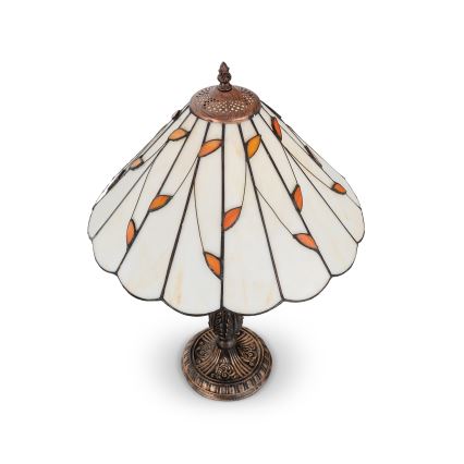 Brilagi - Tiffany-Buntglas-Tischlampe FOLIA 2xE27/60W/230V