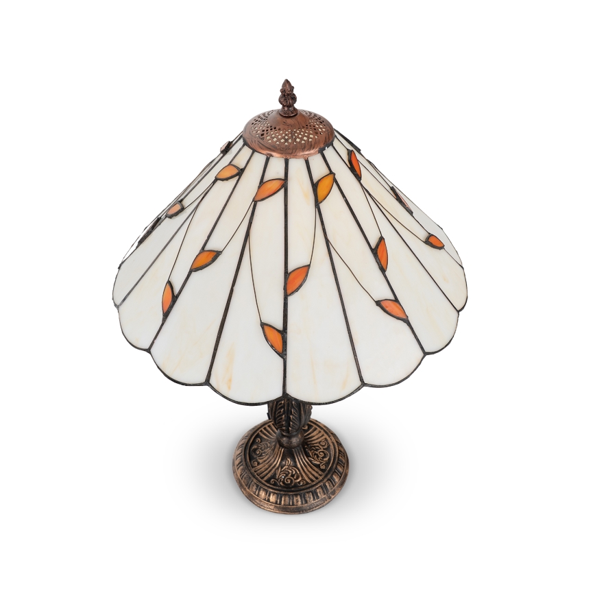 Brilagi - Tiffany-Buntglas-Tischlampe FOLIA 2xE27/60W/230V