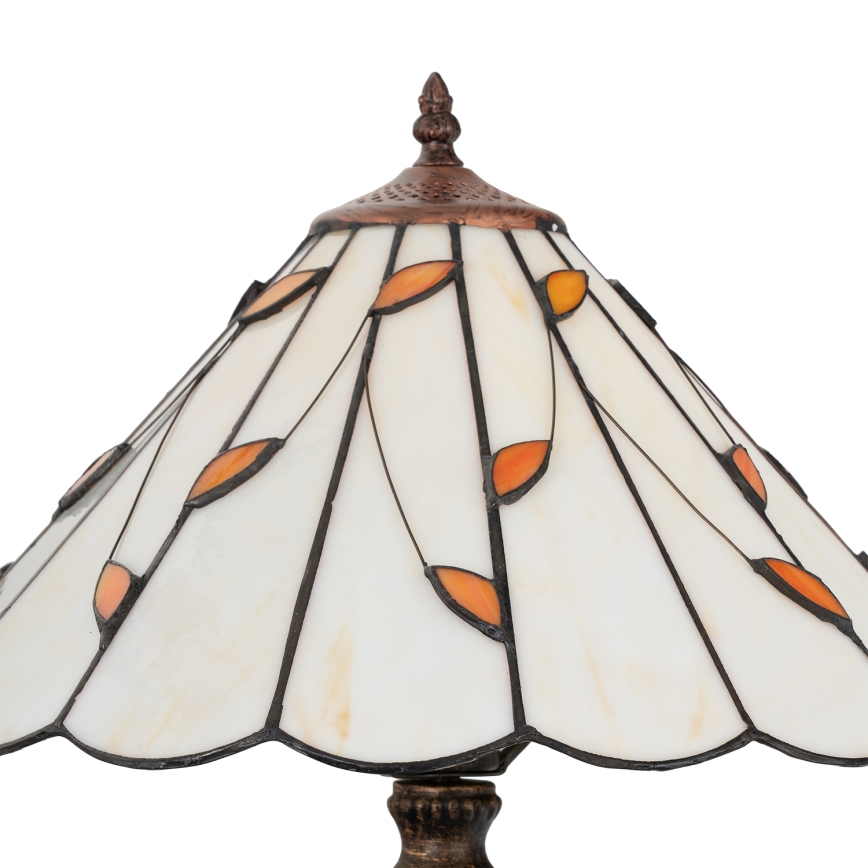 Brilagi - Tiffany-Buntglas-Tischlampe FOLIA 2xE27/60W/230V