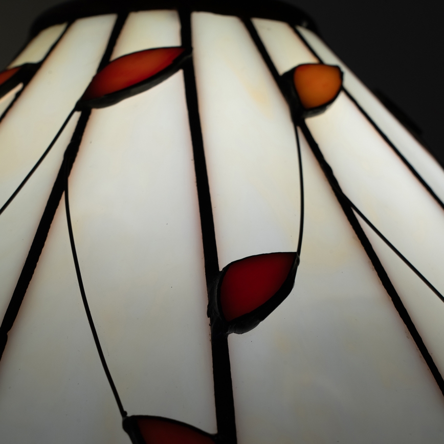 Brilagi - Tiffany-Buntglas-Tischlampe FOLIA 2xE27/60W/230V
