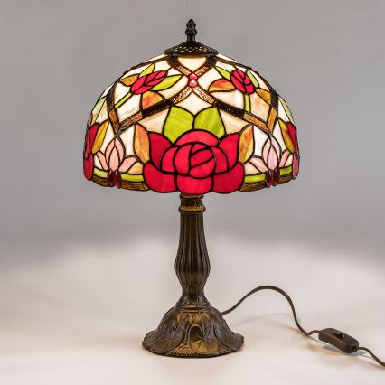 Brilagi - Tiffany-Buntglas-Tischlampe GARLAN 1xE27/40W/230V