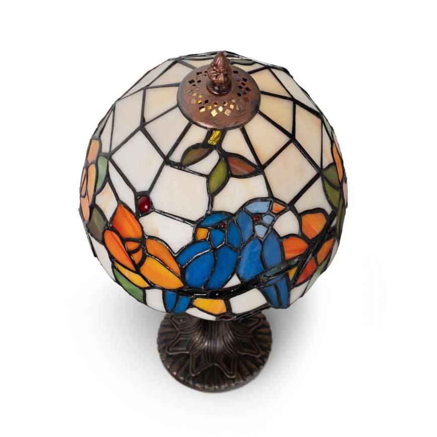 Brilagi - Tiffany-Buntglas-Tischlampe JUNGLE 1xE27/60W/230V