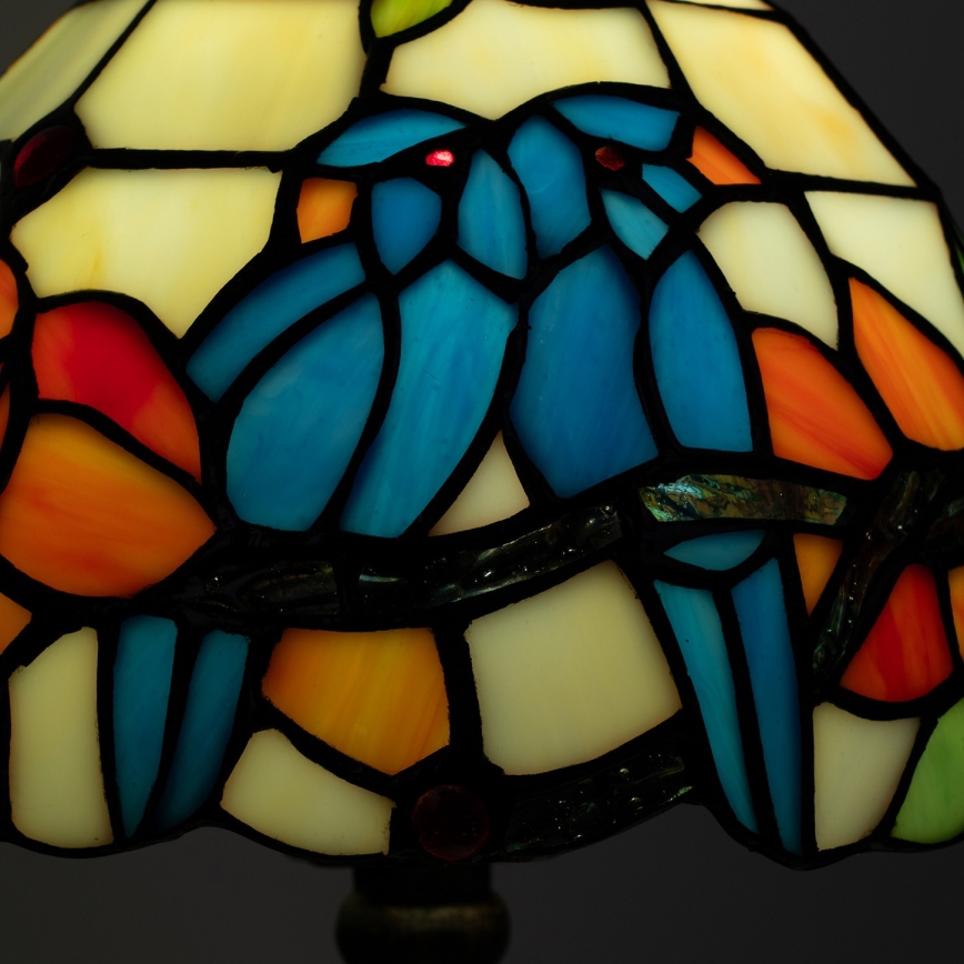 Brilagi - Tiffany-Buntglas-Tischlampe JUNGLE 1xE27/60W/230V