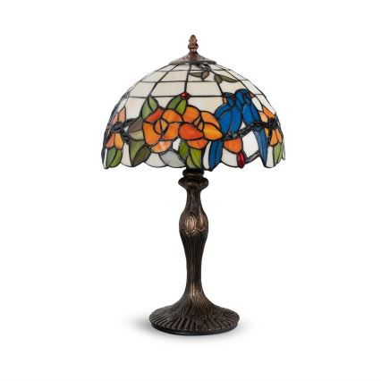 Brilagi - Tiffany-Buntglas-Tischlampe JUNGLE 1xE27/60W/230V