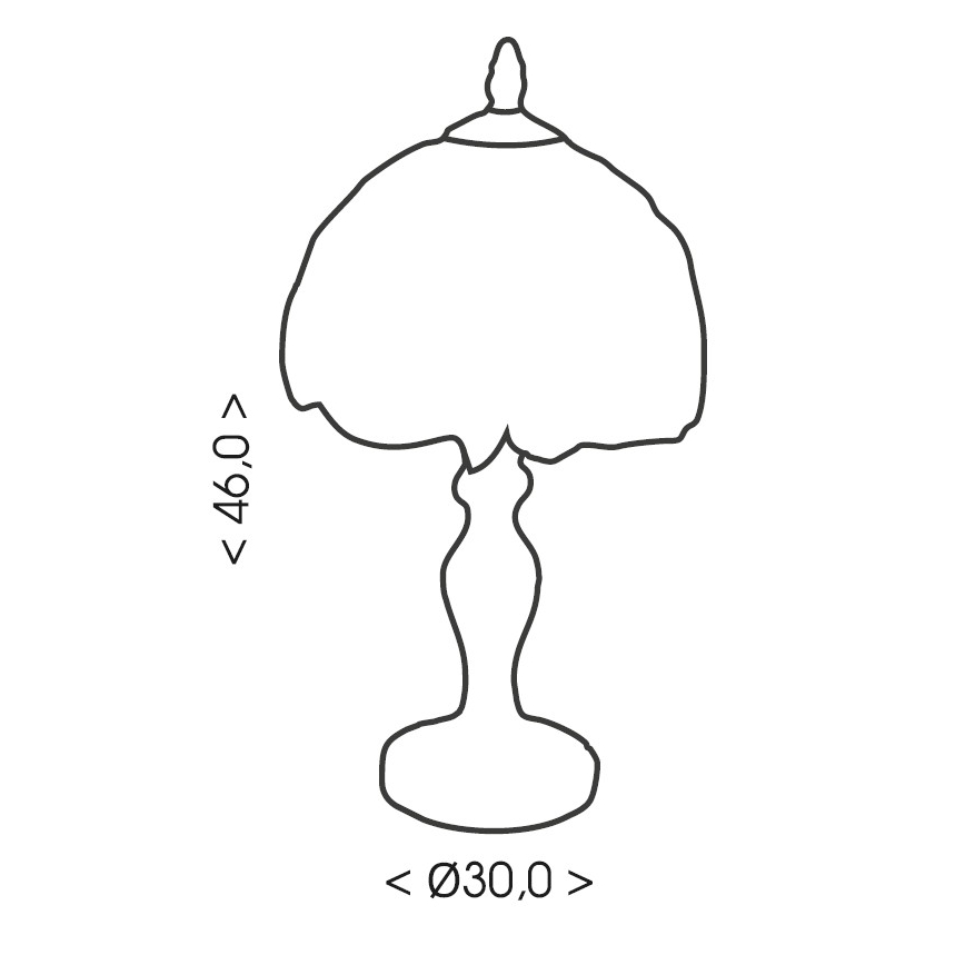 Brilagi - Tiffany-Buntglas-Tischlampe JUNGLE 1xE27/60W/230V