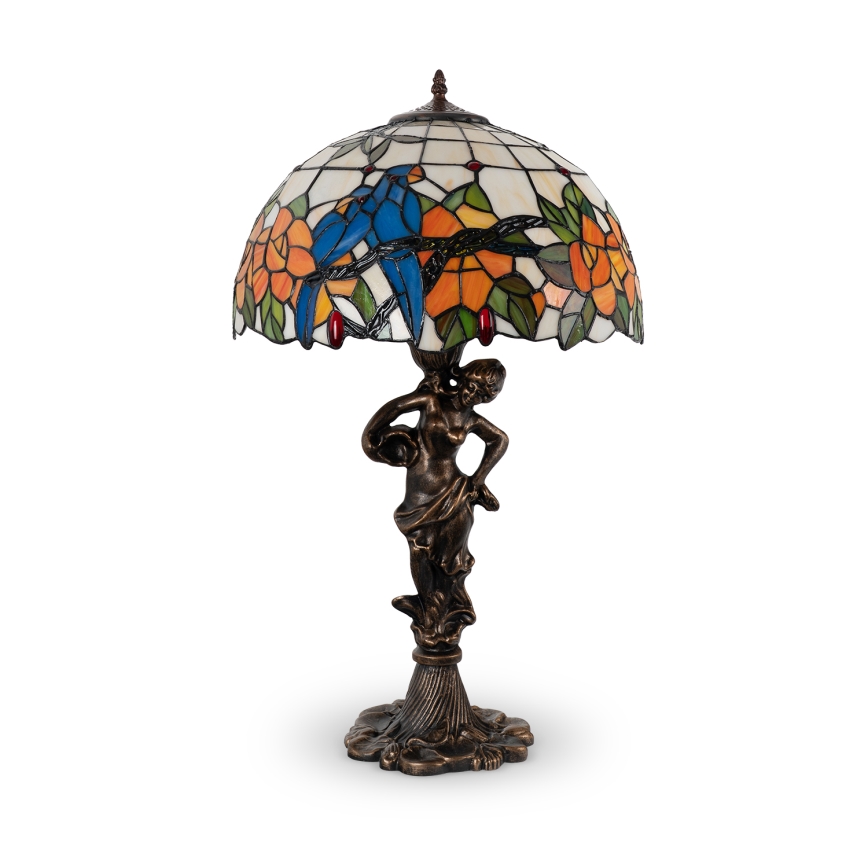 Brilagi - Tiffany Buntglas-Tischlampe JUNGLE 1xE27/60W/230V