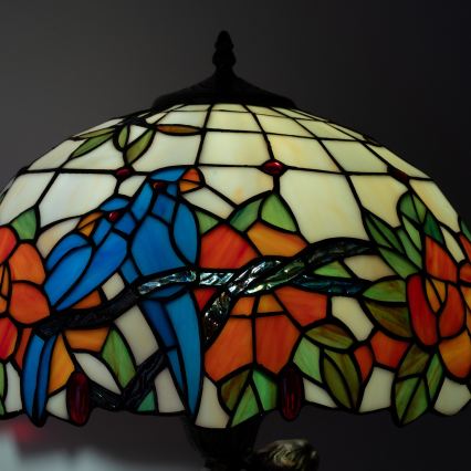 Brilagi - Tiffany Buntglas-Tischlampe JUNGLE 1xE27/60W/230V