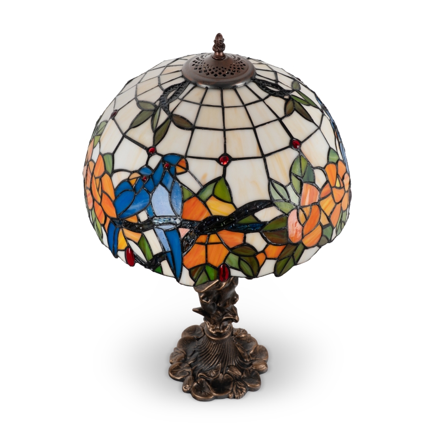 Brilagi - Tiffany Buntglas-Tischlampe JUNGLE 1xE27/60W/230V