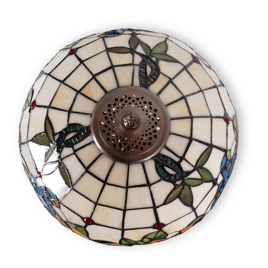 Brilagi - Tiffany Buntglas-Tischlampe JUNGLE 1xE27/60W/230V