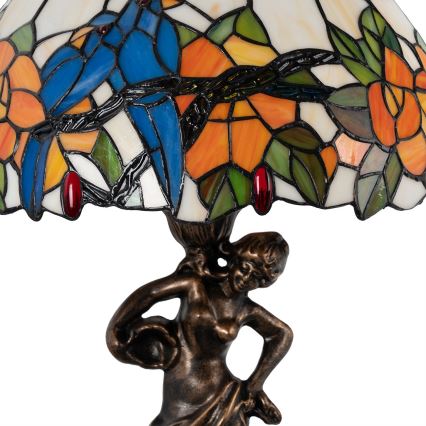 Brilagi - Tiffany Buntglas-Tischlampe JUNGLE 1xE27/60W/230V