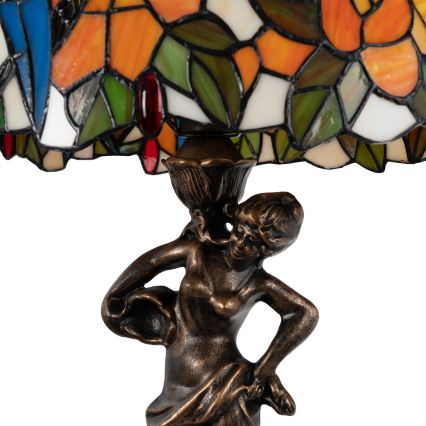 Brilagi - Tiffany Buntglas-Tischlampe JUNGLE 1xE27/60W/230V