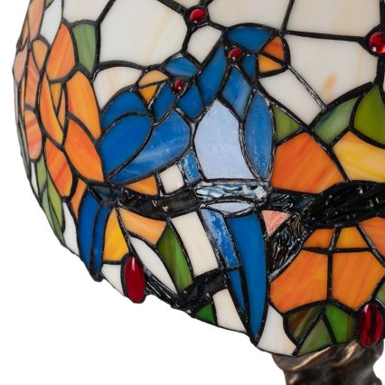 Brilagi - Tiffany Buntglas-Tischlampe JUNGLE 1xE27/60W/230V
