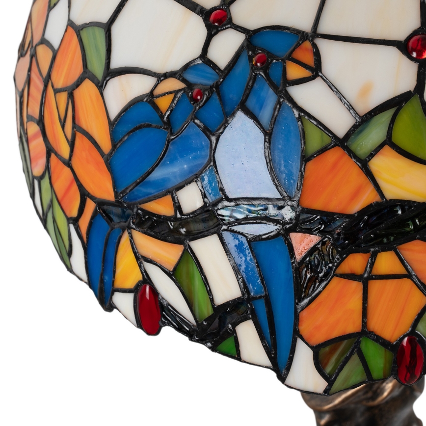 Brilagi - Tiffany Buntglas-Tischlampe JUNGLE 1xE27/60W/230V