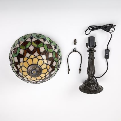 Brilagi - Tiffany-Buntglas-Tischlampe MARGARET 1xE27/40W/230V