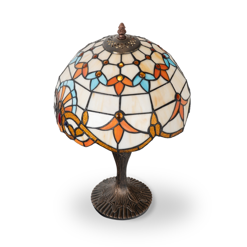 Brilagi - Tiffany-Buntglas-Tischlampe MIRABELLA 1xE27/60W/230V