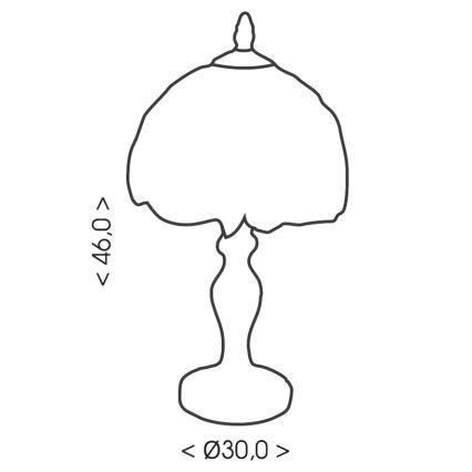 Brilagi - Tiffany-Buntglas-Tischlampe MIRABELLA 1xE27/60W/230V