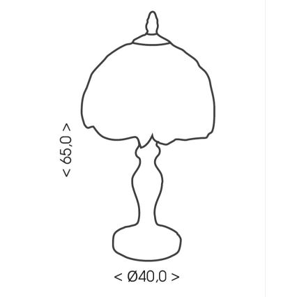 Brilagi - Tiffany-Buntglas-Tischlampe MIRABELLA 1xE27/60W/230V