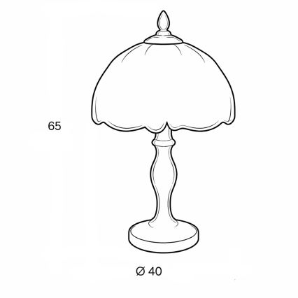 Brilagi - Tiffany-Buntglas-Tischlampe MIRABELLA 1xE27/60W/230V