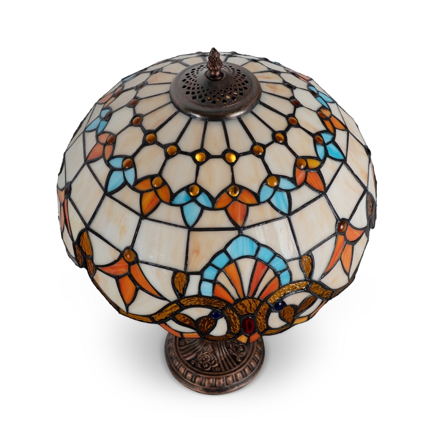 Brilagi - Tiffany-Buntglas-Tischlampe MIRABELLA 2xE27/60W/230V