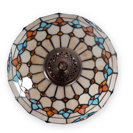 Brilagi - Tiffany-Buntglas-Tischlampe MIRABELLA 2xE27/60W/230V
