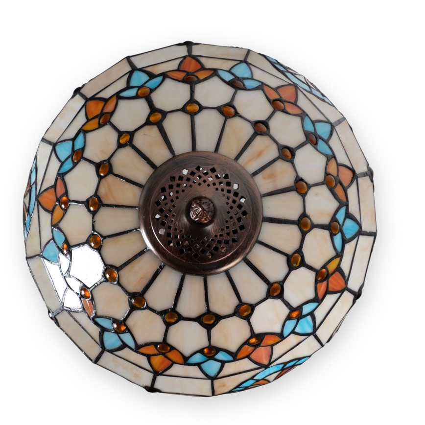 Brilagi - Tiffany-Buntglas-Tischlampe MIRABELLA 2xE27/60W/230V
