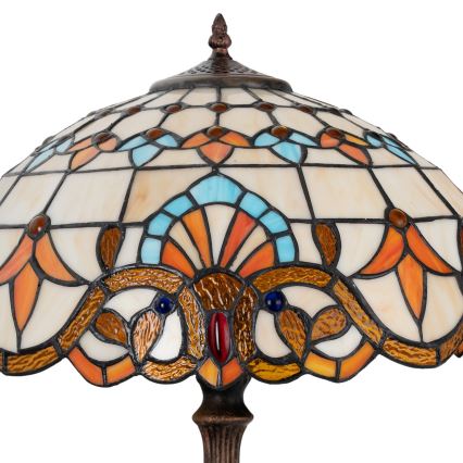 Brilagi - Tiffany-Buntglas-Tischlampe MIRABELLA 2xE27/60W/230V