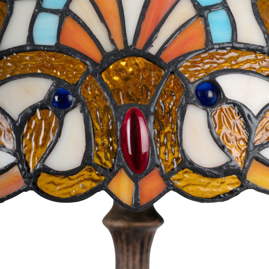 Brilagi - Tiffany-Buntglas-Tischlampe MIRABELLA 2xE27/60W/230V