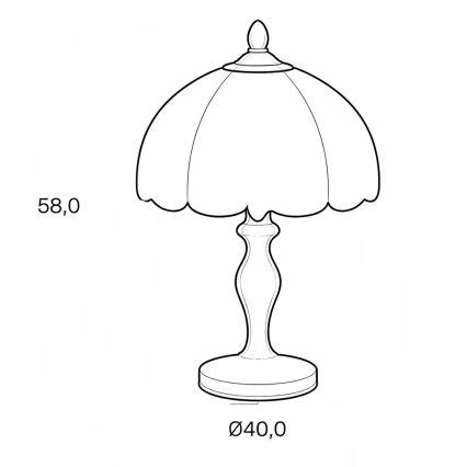Brilagi - Tiffany-Buntglas-Tischlampe MIRABELLA 2xE27/60W/230V