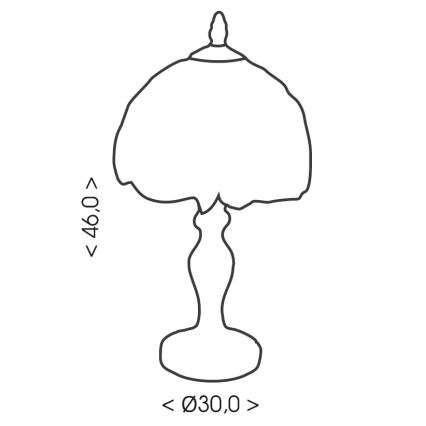Brilagi - Tiffany-Buntglas-Tischlampe SIENNA 1xE27/60W/230V