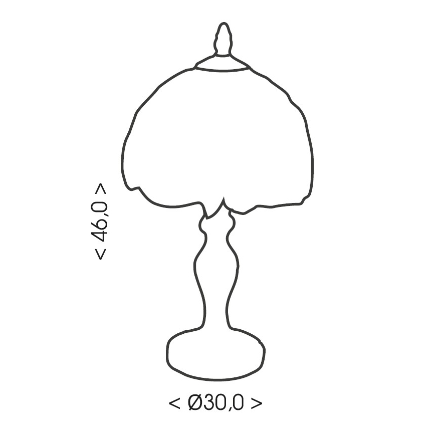 Brilagi - Tiffany-Buntglas-Tischlampe SIENNA 1xE27/60W/230V
