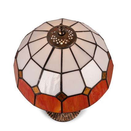 Brilagi - Tiffany-Buntglas-Tischlampe SIENNA 1xE27/60W/230V