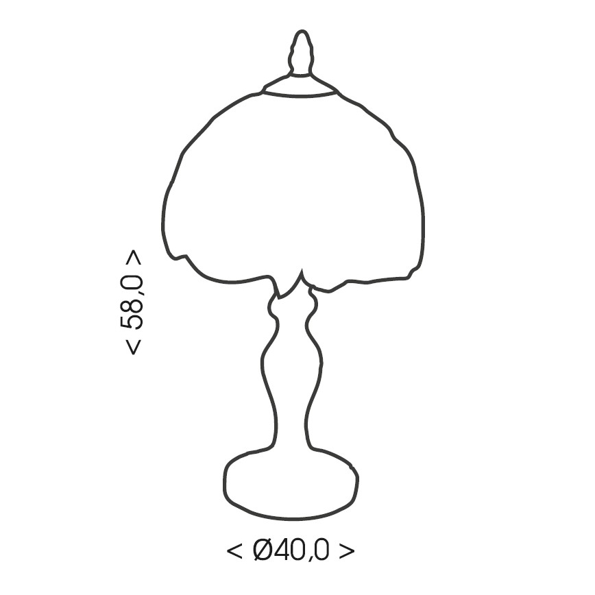 Brilagi - Tiffany-Buntglas-Tischlampe SIENNA 2xE27/60W/230V