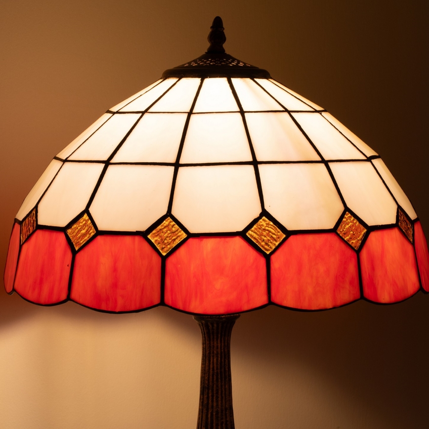 Brilagi - Tiffany-Buntglas-Tischlampe SIENNA 2xE27/60W/230V