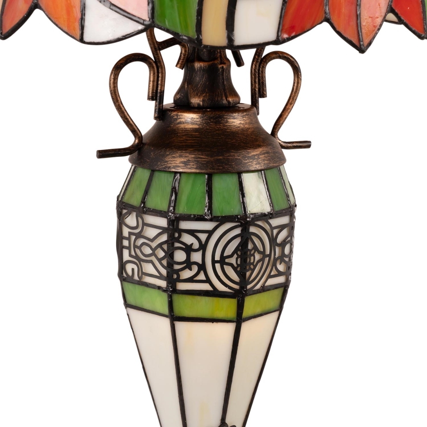 Brilagi - Tiffany-Buntglas-Tischlampe SUNFLOWER 1xE27/60W/230V + 1xE14/40W
