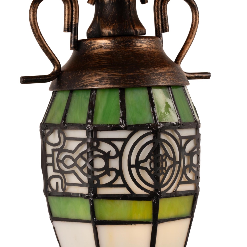 Brilagi - Tiffany-Buntglas-Tischlampe SUNFLOWER 1xE27/60W/230V + 1xE14/40W