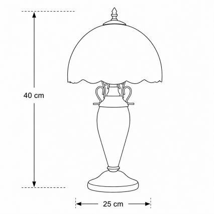 Brilagi - Tiffany-Buntglas-Tischlampe SUNFLOWER 1xE27/60W/230V + 1xE14/40W