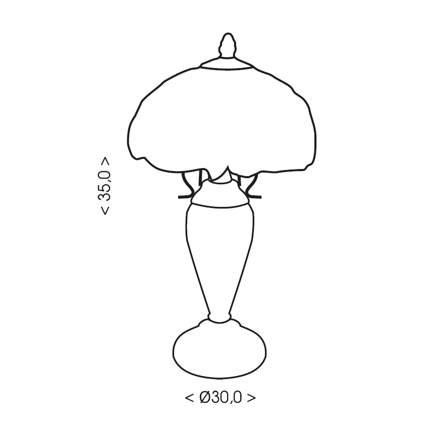 Brilagi - Tiffany-Buntglas-Tischlampe SUNFLOWER 1xE27/60W/230V + 1xE14/40W