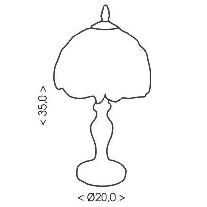 Brilagi - Tiffany-Buntglas-Tischlampe SUNFLOWER 1xE27/60W/230V