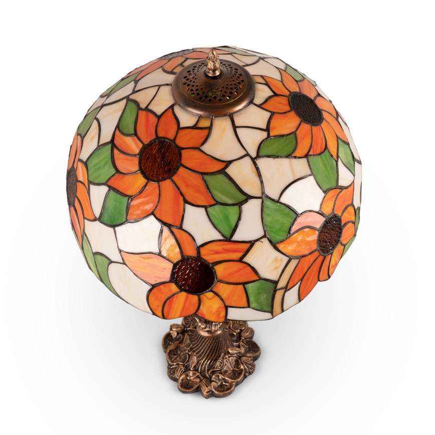 Brilagi - Tiffany-Buntglas-Tischlampe SUNFLOWER 1xE27/60W/230V